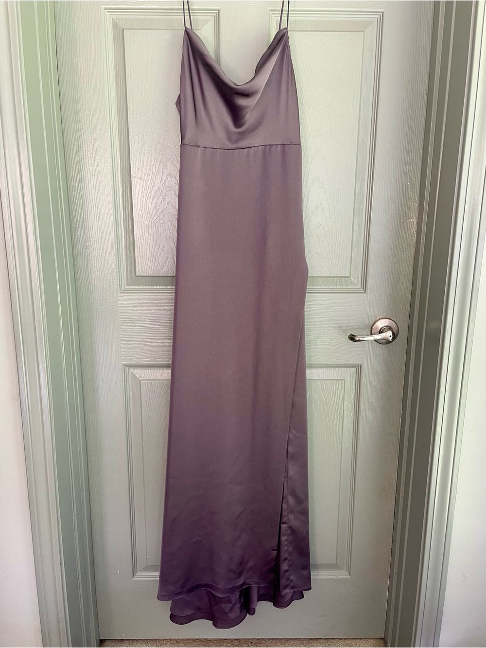 Elegant Fame and Partners Lavender Slip Maxi Dress with Cowl Neck Size 0